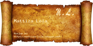 Mattiza Lola névjegykártya